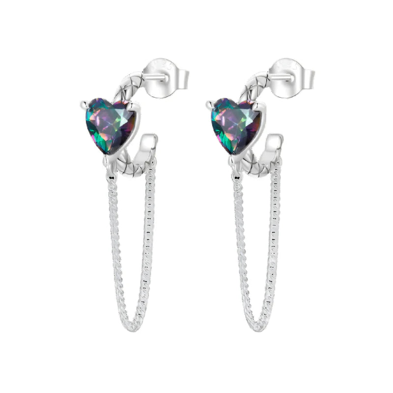 Vintage Heart Stud Earrings