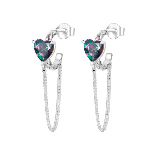 Vintage Heart Stud Earrings